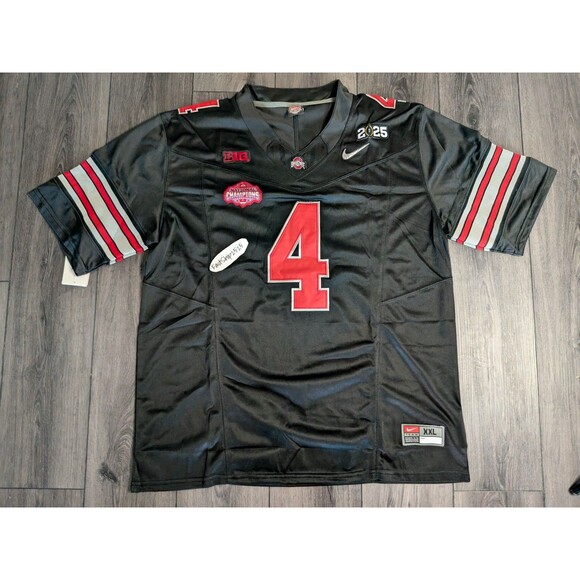 NCAA Other - Jeremiah Smith #4 Ohio State 🏈 Buckeyes Stitched Heritage Jersey BLACKOUT XXL